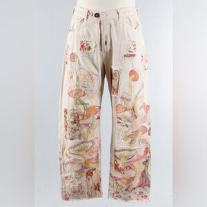 Magnolia Pearl Moon Embroidered Jeans